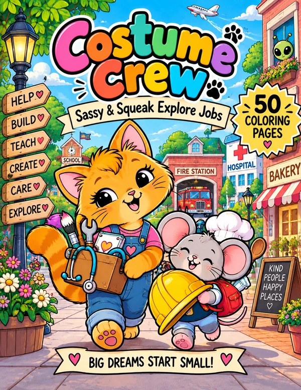 Costume Crew: Sassy & Squeak Explore Jobs book cover.
